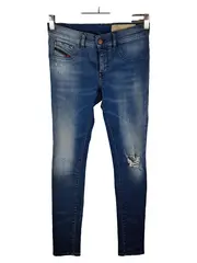 Vorschaubild 1 von Livier Damen Jeans W27 Blau Destroyed Super Slim Jegging Low Waist
