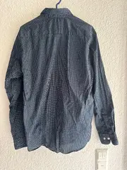 Vorschaubild 2 von Herren Business Hemd Langarm Blau Gepunktet Gr. L