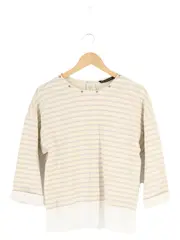 Vorschaubild 1 von Pullover Damen 34/XS Beige Gestreift Casual Baumwolle