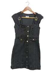 Vorschaubild 1 von HÖRMANSEDER x About You Jeanskleid Damen Gr. 34/XS Schwarz Denim