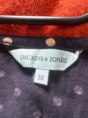 Vorschaubild 2 von Damen Freizeitkleid Gr. 38/M Blau Punkte Baumwolle