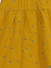 Vorschaubild 3 von Mädchen Sommerkleid Gelb Sterne Gr. 92 Baumwolle Casual Freizeit