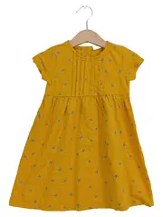 Vorschaubild 1 von Mädchen Sommerkleid Gelb Sterne Gr. 92 Baumwolle Casual Freizeit