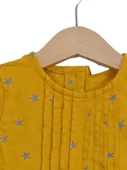 Vorschaubild 2 von Mädchen Sommerkleid Gelb Sterne Gr. 92 Baumwolle Casual Freizeit