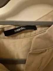 Vorschaubild 5 von Damen Hemdbluse Gr. 36/S Beige Casual 3/4-Arm Stehkragen Bluse