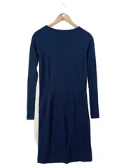 Vorschaubild 2 von Damen Strickkleid Gr. 36/S Blau Elegant Klassisch Viskose