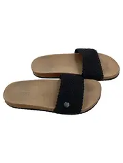 Vorschaubild 1 von Damen Pantoletten Slides Häkelriemen Schwarz Gr. 41 Sommer