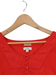 Vorschaubild 3 von Damen Bluse Rot Gr. 40 Casual Baumwolle Kurzarm