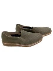 Vorschaubild 2 von Damen Slipper Mokassins Gr. 39 Oliv Leder Slip-On Komfort