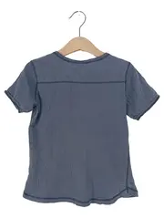 Vorschaubild 2 von Jungen T-Shirt Blau Gr. 104 Baumwolle Casual Henley-Style