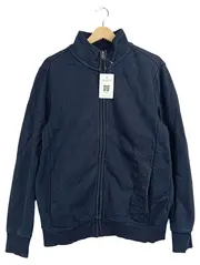 Vorschaubild 1 von Sweatjacke Herren Gr. L Blau Stehkragen Baumwolle Full Zip