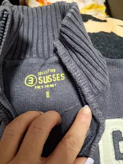 Vorschaubild 2 von Strickjacke Jungen Gr. 140 Blau Reißverschluss G-Patch