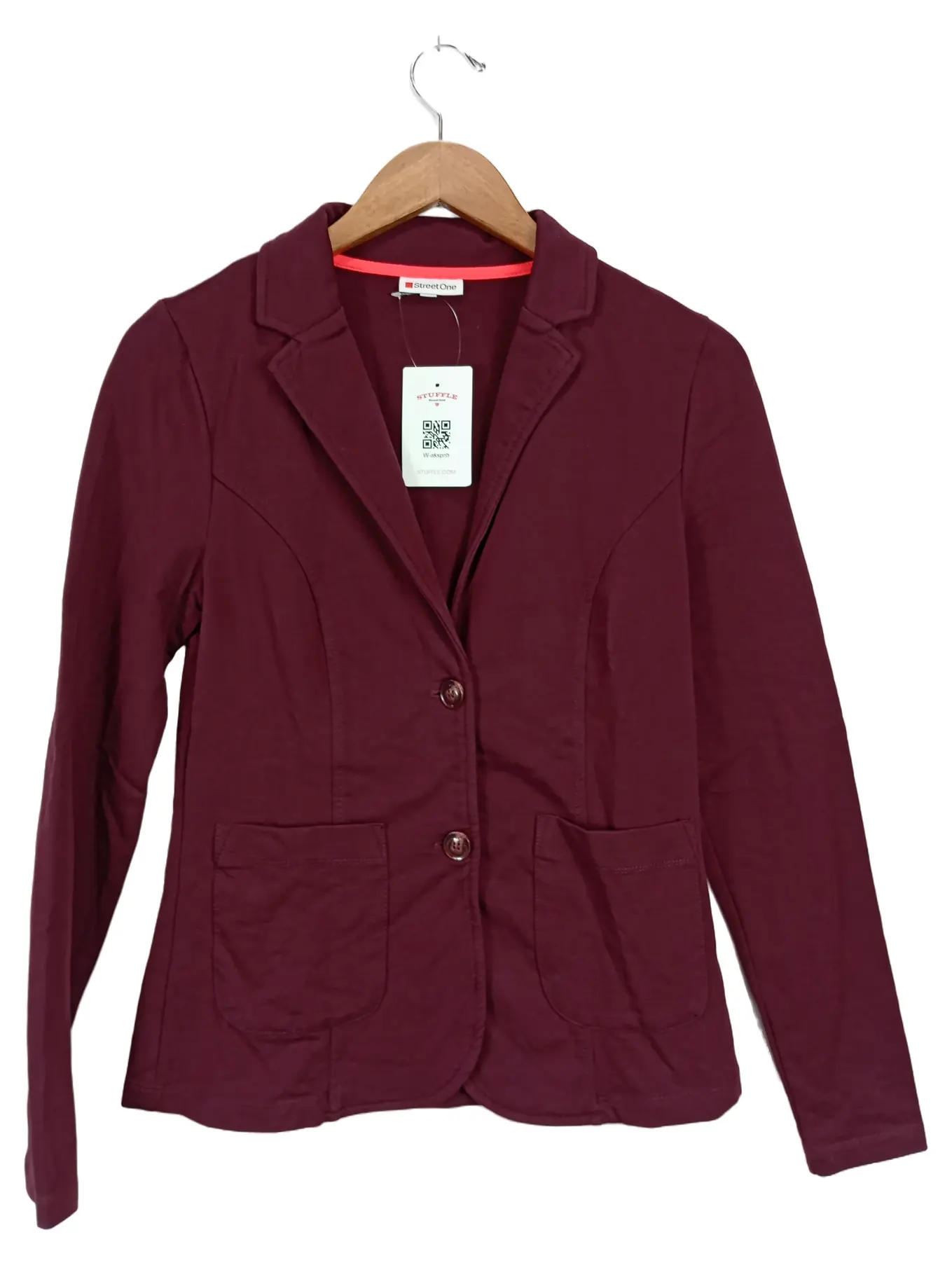 STREET ONE Damen Blazer Gr. 34/XS Rot Casual Baumwolle