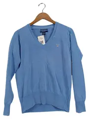 Vorschaubild 1 von Damen V-Ausschnitt Pullover Gr. M Blau Baumwolle Casual