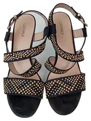 Vorschaubild 2 von Pumps Damen Gr. 40 Schwarz High Heels Riemchen Nieten Elegant