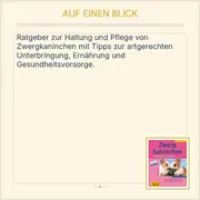 Vorschaubild 2 von Zwergkaninchen glücklich gesund Ratgeber Haltung Pflege Ernährung Monika Wegler