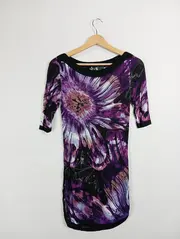 Vorschaubild 2 von Damen Freizeitkleid Lila Gr. 38/M Modern Viskose