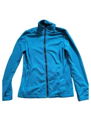 Vorschaubild 3 von Damen Fleecejacke Türkis Gr. 42/XL Outdoor Polyester Uni