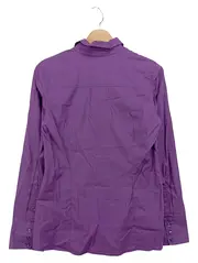 Vorschaubild 2 von Damen Bluse Gr. 38/M Lila Klassisch Business Langarm Hemdbluse