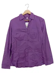 Vorschaubild 1 von Damen Bluse Gr. 38/M Lila Klassisch Business Langarm Hemdbluse