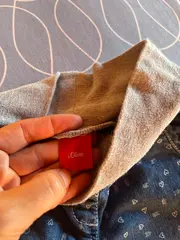 Vorschaubild 3 von Baby Mädchen Jeans Hose Herzmuster Gr. 68 Blau Elastikbund