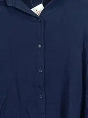 Vorschaubild 3 von EDC Damen Hemdbluse Gr. 38 Blau Casual Viskose Langarm