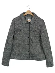 Vorschaubild 1 von Damen Leichte Jacke Grau Gr. 40/L Klassisch Casual Polyester