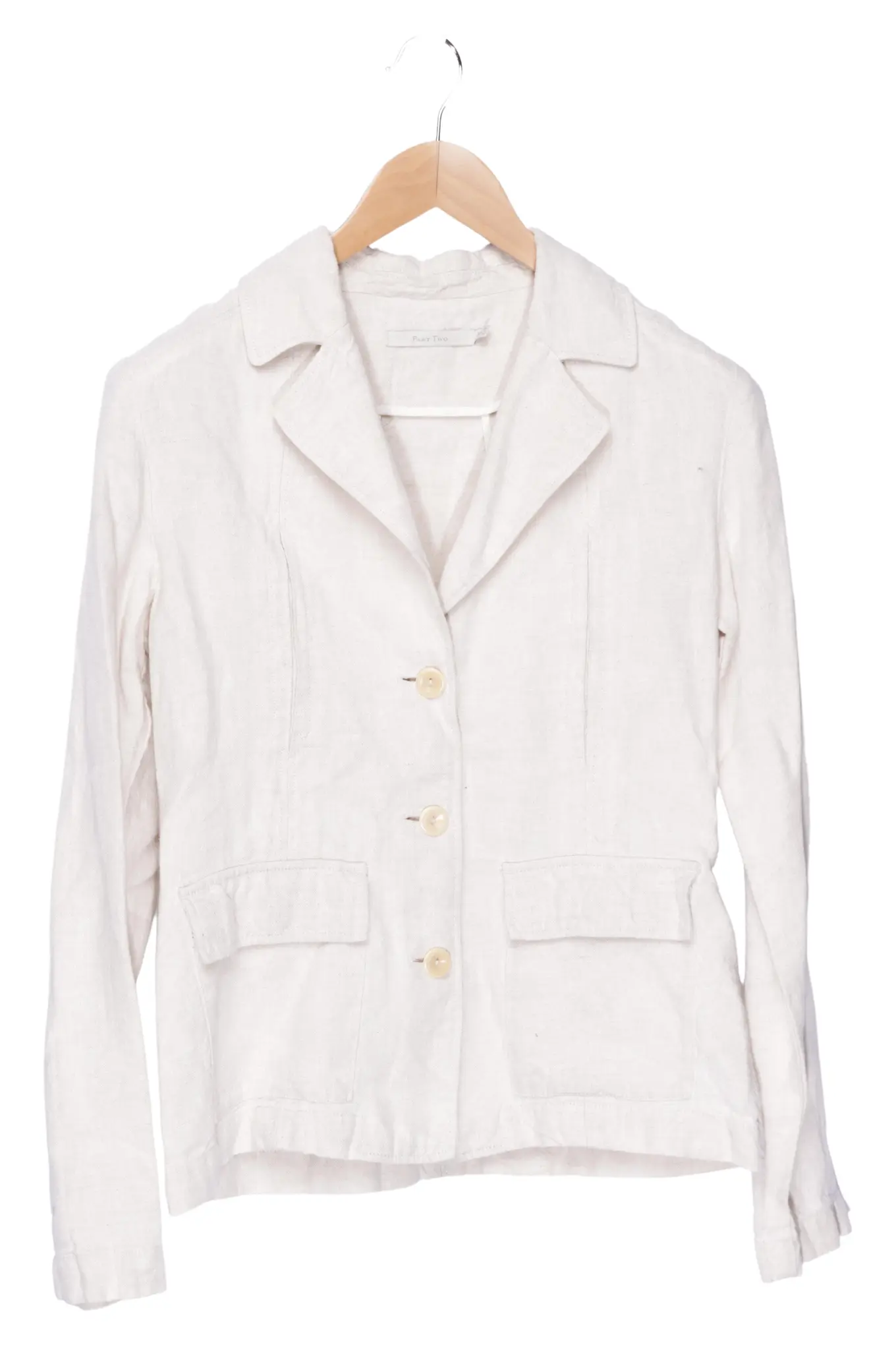 PART TWO Damen Blazer Leinen Beige Gr. 36/S Elegant Klassisch Business