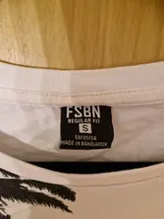 Vorschaubild 3 von FSBN Herren T-Shirt Palmenmuster Weiß Gr. 46/S Casual