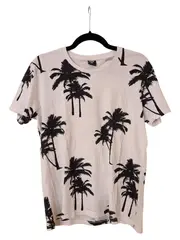 Vorschaubild 1 von FSBN Herren T-Shirt Palmenmuster Weiß Gr. 46/S Casual