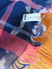 Vorschaubild 3 von Damen Schal Baumwolle Abstrakt Blau 144x95 cm Fransen Freizeit