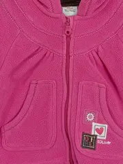 Vorschaubild 2 von Mädchen Fleecejacke Gr. 68 Pink Kapuze Charmant
