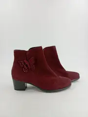 Vorschaubild 2 von Damen Stiefelette Rot Gr. 41 Feminin Glitzer Schmetterling