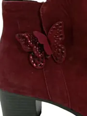 Vorschaubild 3 von Damen Stiefelette Rot Gr. 41 Feminin Glitzer Schmetterling
