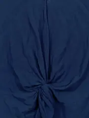 Vorschaubild 2 von Damen Top Gr. 38/M Blau Basic Knoten-Detail Viskose