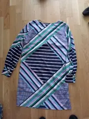 Vorschaubild 2 von Damen Sommerkleid Gr. 38 Mehrfarbig Gestreift Tunika