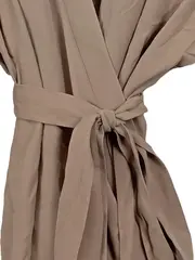 Vorschaubild 2 von Damen Wickelbluse Beige Gr. 58-60