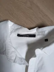 Vorschaubild 2 von Hemdbluse Damen Gr. 36 S Weiß Business Langarm Baumwolle