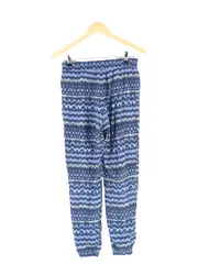 Vorschaubild 2 von Damen Stoffhose W28;36;S Casual Blau Grafisch Viskose