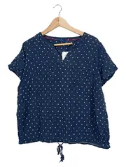 Vorschaubild 1 von Damen T-Shirt Grafik Kurzarm Blau Gr. 42/XL Freizeit