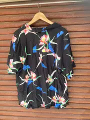 Vorschaubild 2 von Herren Freizeithemd Blumenmuster Kurzarm Mehrfarbig Gr. 56/3XL