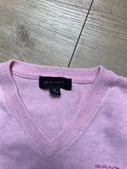 Vorschaubild 4 von Kinder Pullover V-Ausschnitt Pink Gr. 122 Baumwolle Casual