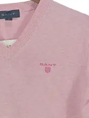 Vorschaubild 2 von Kinder Pullover V-Ausschnitt Pink Gr. 122 Baumwolle Casual