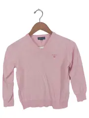 Vorschaubild 1 von Kinder Pullover V-Ausschnitt Pink Gr. 122 Baumwolle Casual
