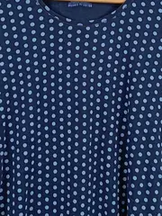 Vorschaubild 3 von Damen T-Shirt Gr. 44 Blau Gepunktet Bio-Baumwolle