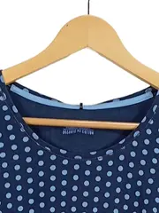 Vorschaubild 2 von Damen T-Shirt Gr. 44 Blau Gepunktet Bio-Baumwolle
