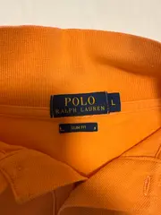 Vorschaubild 4 von Herren Poloshirt Orange Gr. 50/L Baumwolle Casual