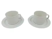 Vorschaubild 1 von THOMAS PORZELLAN Tasse Unterteller Set 2 Gedecke Weiß Klassisch Minimalistisch