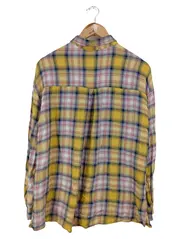 Vorschaubild 2 von Damen Hemdbluse Kariert Mehrfarbig Gr. 36/S Langarm Viskose