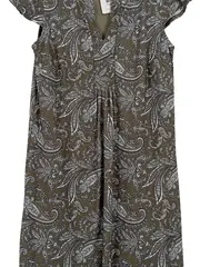 Vorschaubild 2 von Freizeitkleid Paisley Midikleid Damen Gr. 34/XS Oliv
